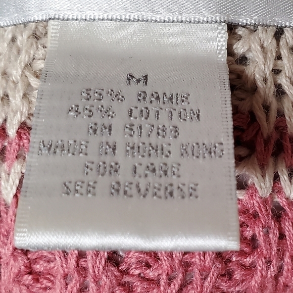 VINTAGE 80s Pastel Stripe Chunky Knit Mock Neck Cropped Sweater Paris Sport Club - Picture 14 of 14